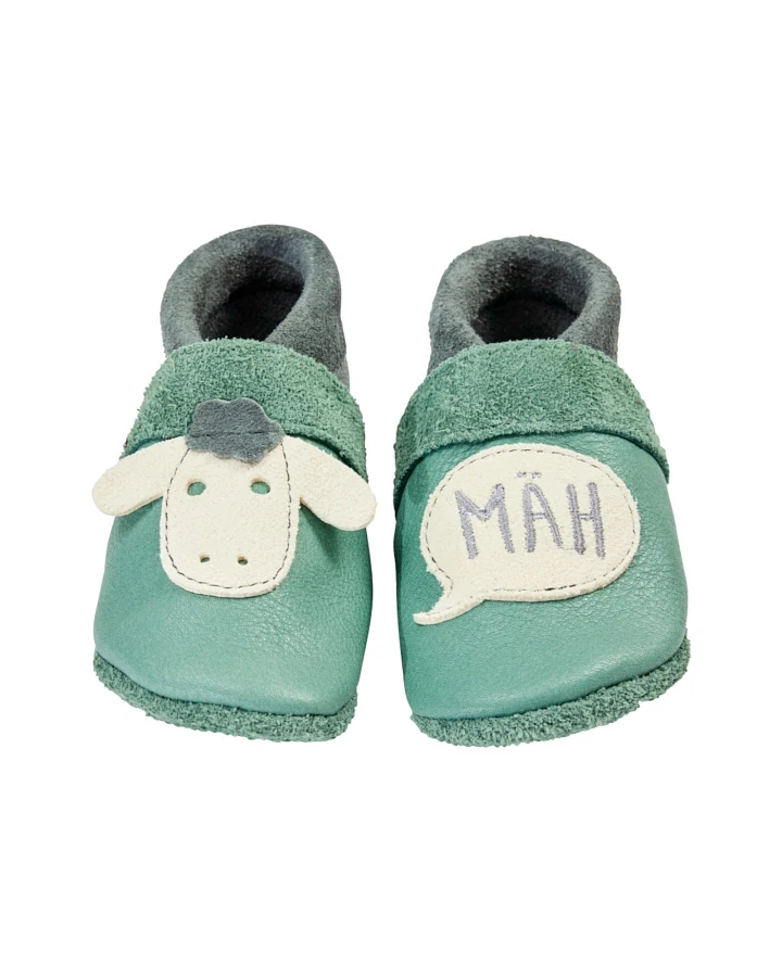 Baby und Kinder Hausschuhe Krabbelschuhe Ecopell Leder Schaf distel Gr. 23