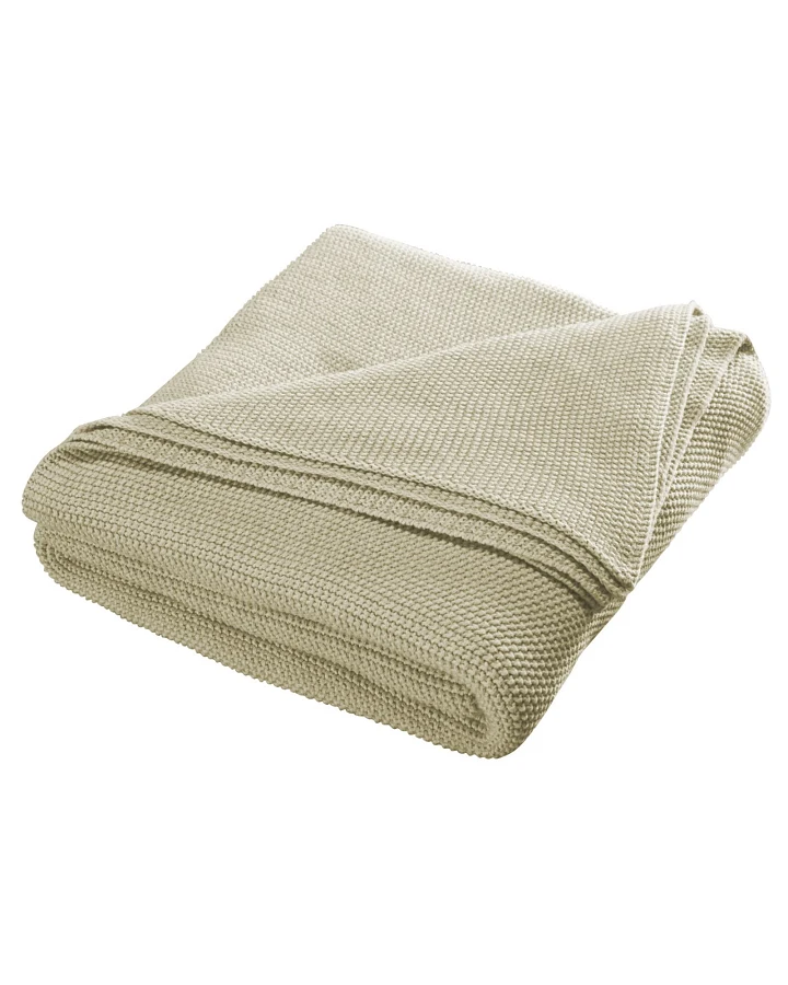 Kuscheldecke für Erwachsene Bio-Baumwolle sand melange Maße 150 x 200cm