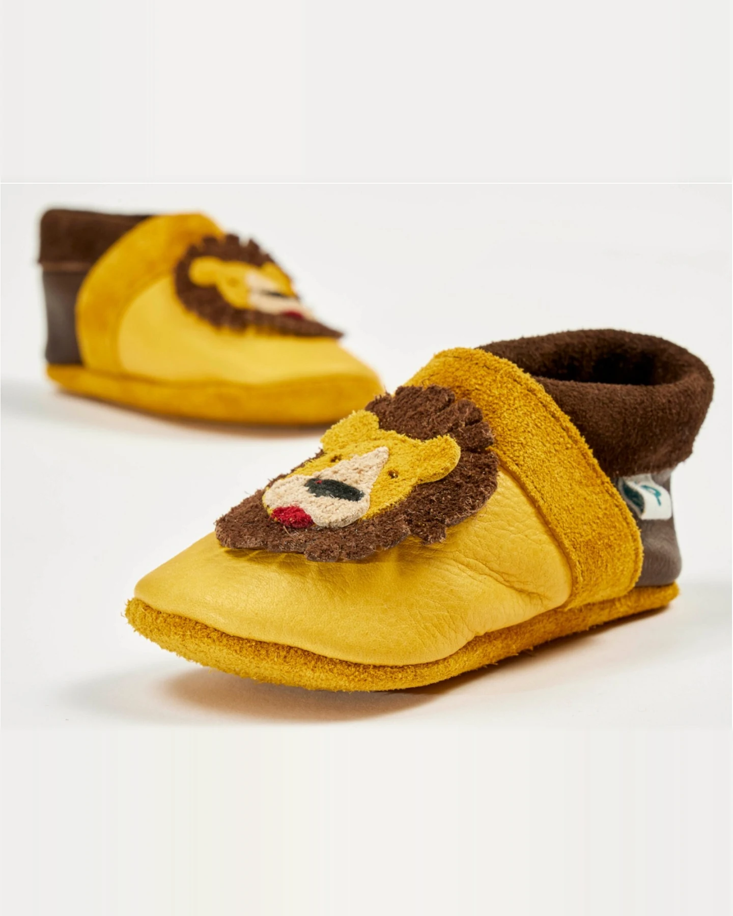 Baby und Kinder Hausschuhe Krabbelschuhe Ecopell Leder Löwe honey Gr. 27/28 – Ansicht 2