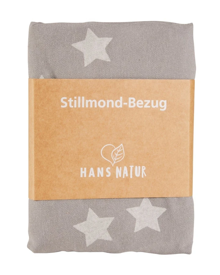Stillkissenbezug für Stillmond Bio-Baumwolle Sterne grau Maße 60 x 60 cm