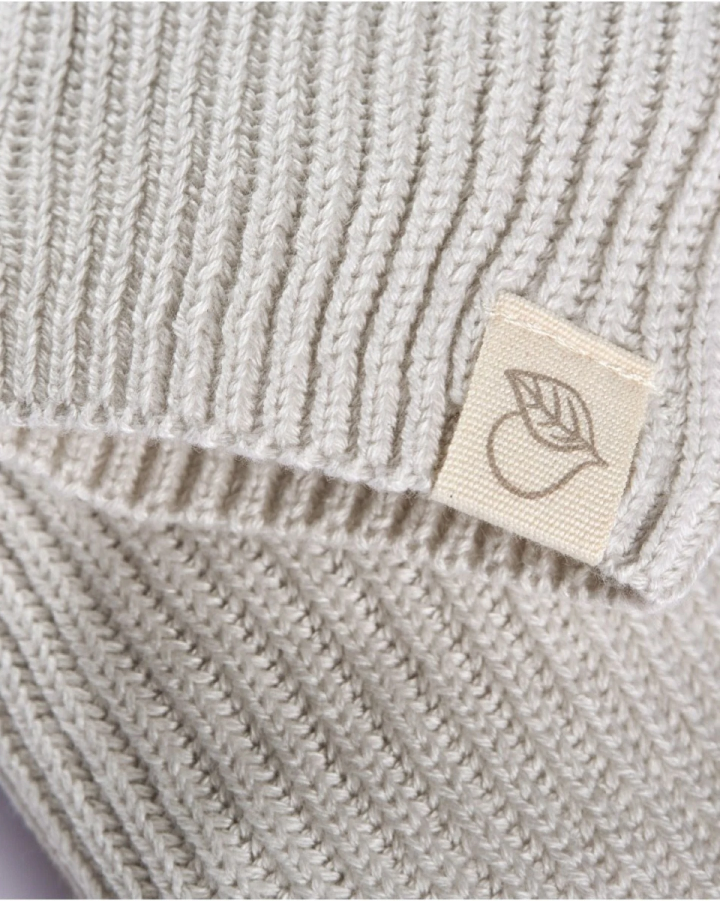 Baby und Kinder Leggings Strick-Qualität Bio-Baumwolle beige melange Gr.74/80 – Ansicht 2