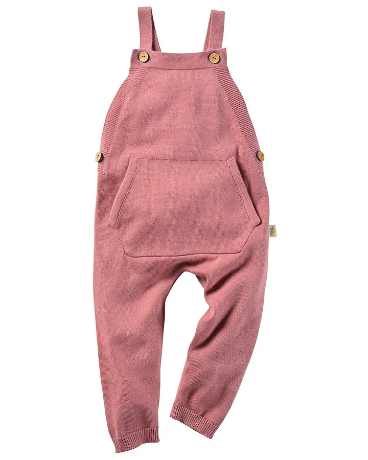 Baby und Kinder Latzhose Strick-Qualität Bio-Baumwolle rose Gr.62/68