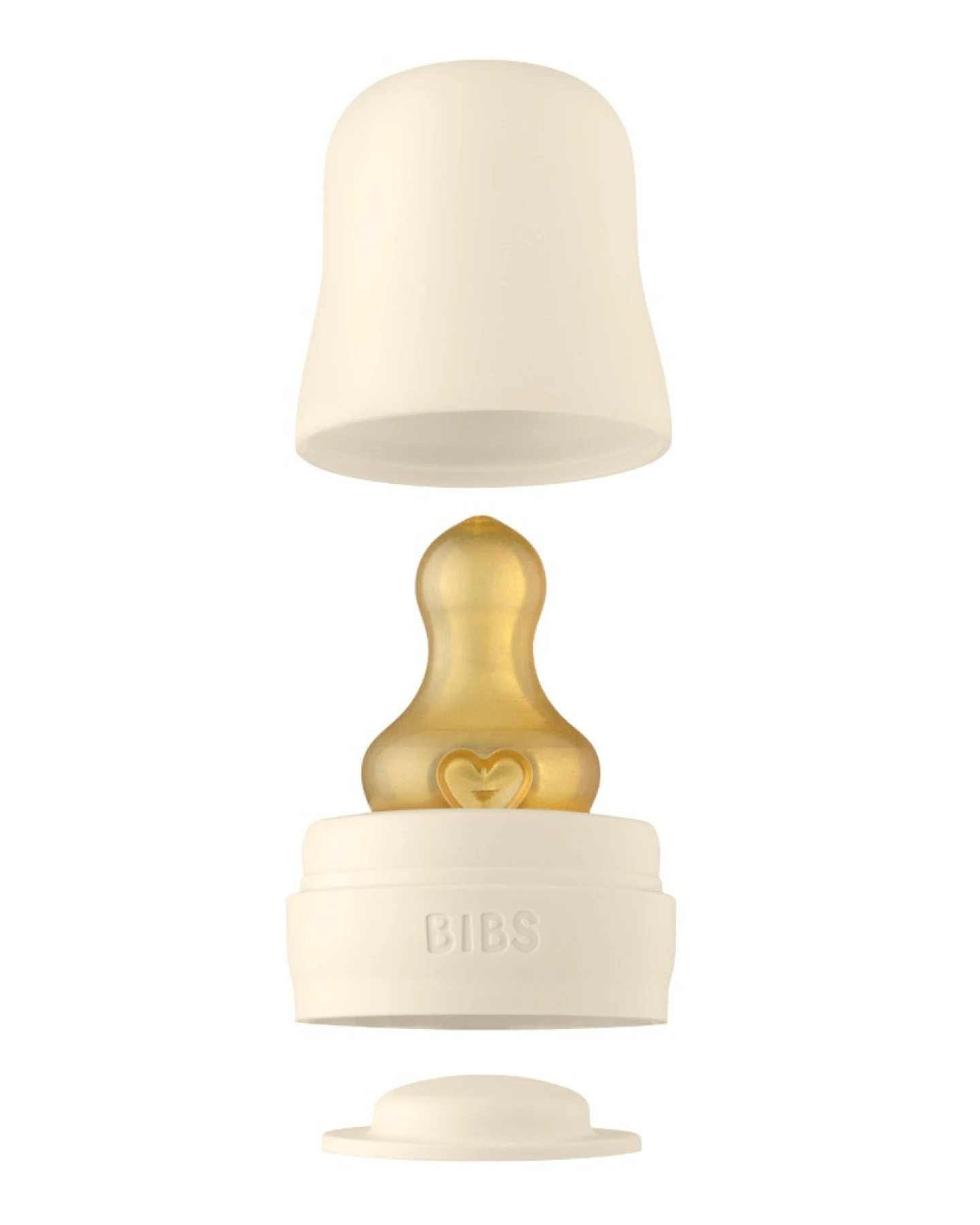BIBS Babyflasche aus Glas im Komplett-Set Ivory 120 ml – Ansicht 2