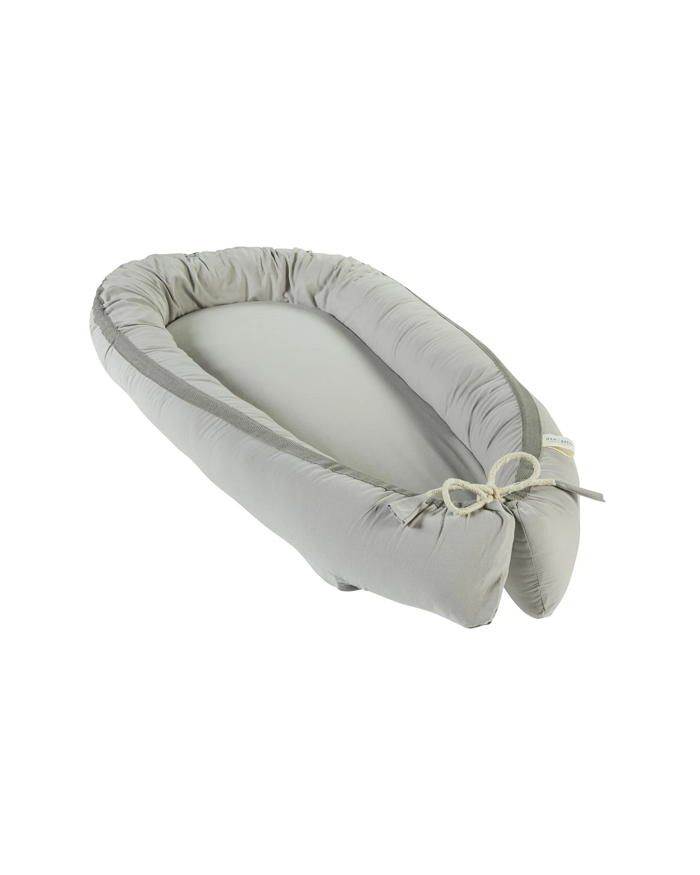 Babynest Bio-Baumwolle, Kapok, Naturlatex, Maße 105 x 55 cm grau – Ansicht 2