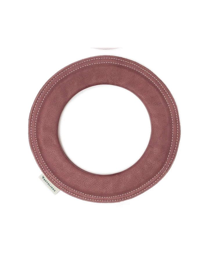 Frisbee Wurfring "Loop" aus pflanzlich gegerbtem Leder roseberry Gr. L (22cm Durchmesser)