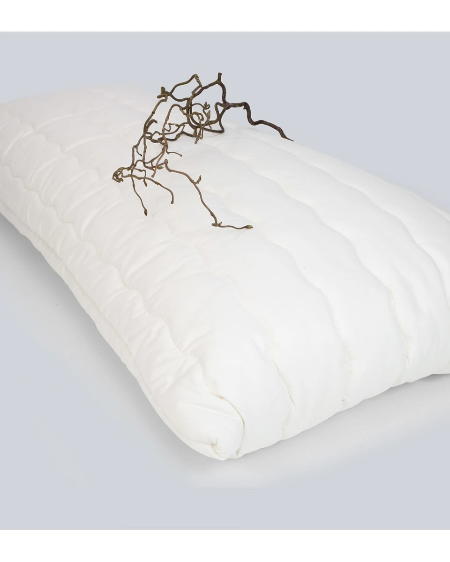 Natur Kopfkissen Maisvlies Maße 40 x 80 cm, 500 g, Perkal-Inlett – Ansicht 2