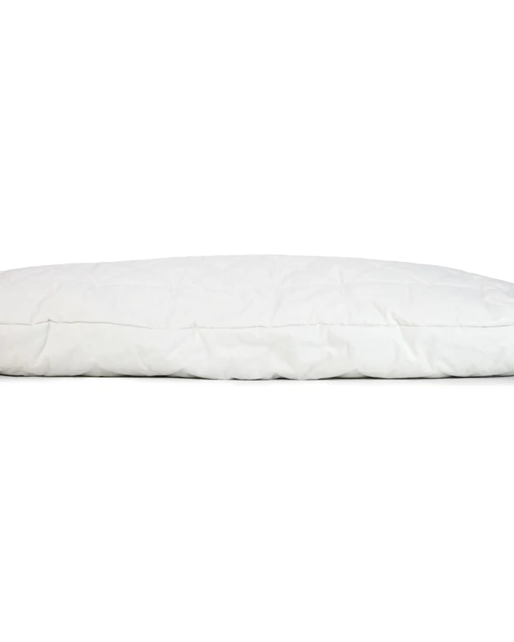 Kopfkissen Baumwolle und Leinen, Füllung Merinowolle Kügelchen Maße 40 x 80 cm, 450 g