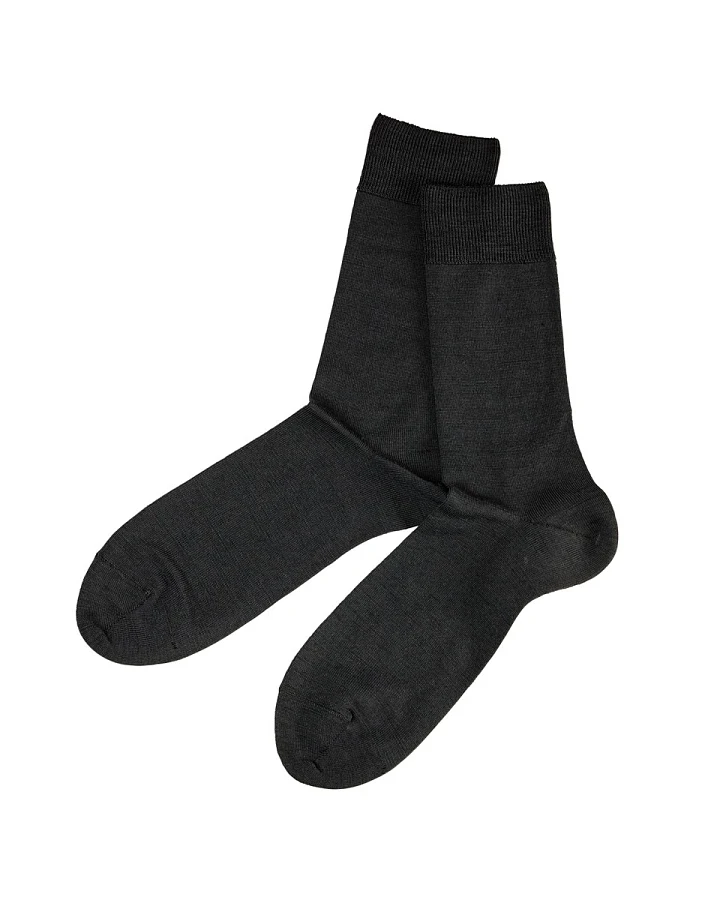 Damen und Herren Socken Bio-Schurwolle Feinstrick schwarz Gr.37-38
