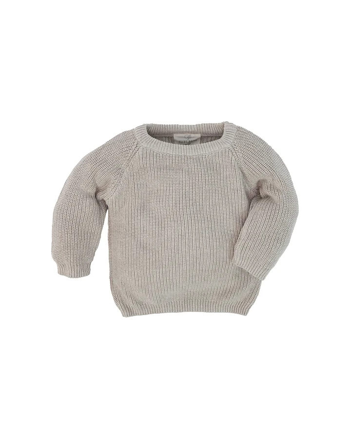 Baby und Kinder Pullover Grobstrick Bio-Baumwolle beige Gr. 74/80
