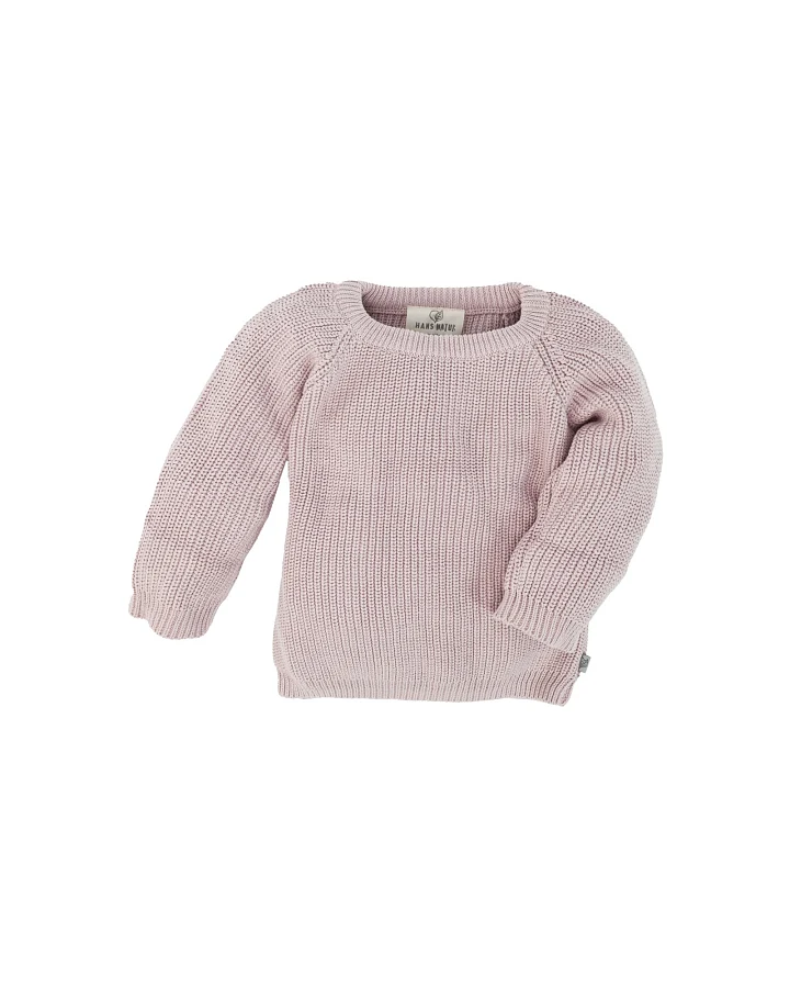 Baby und Kinder Pullover Grobstrick Bio-Baumwolle rosé Gr. 74/80
