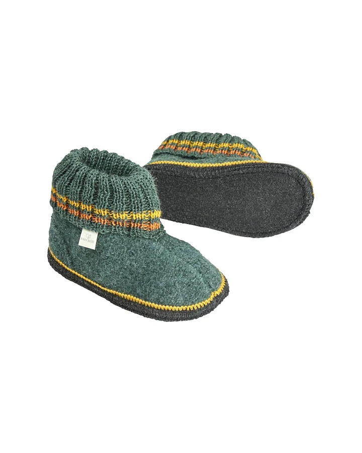 Kinder Hausschuhe Hüttenschuhe ocean-gelb Gr.24