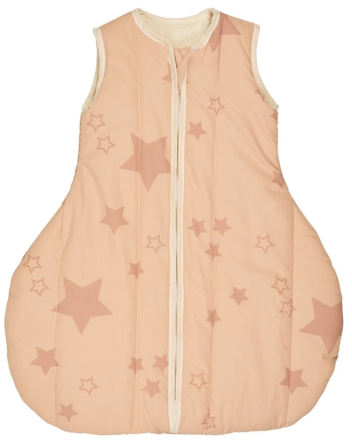 Winterschlafsack Baby Bio-Schurwolle "Sterne rosa" Gr.1 (70cm)