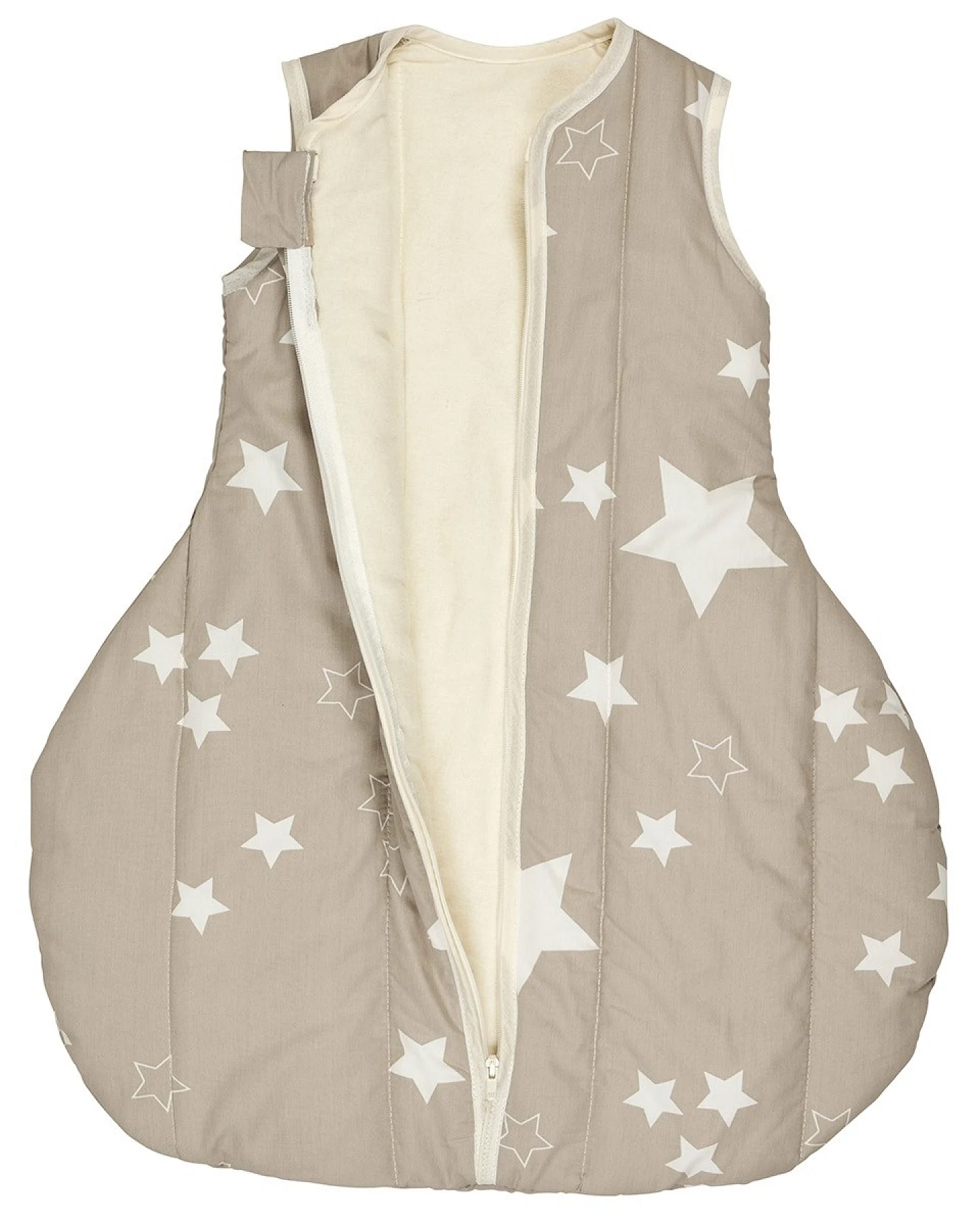 Winterschlafsack Baby Bio-Schurwolle "Sterne grau" Gr.1 (70cm) – Ansicht 2