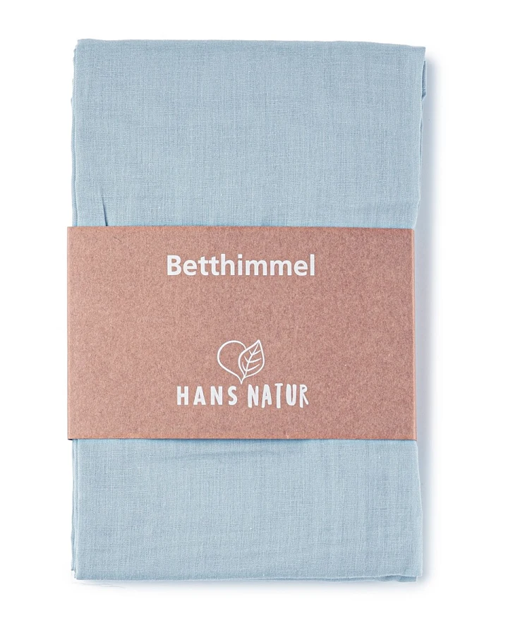 Betthimmel Baldachin Bio-Baumwolle hellblau 115 x 300 cm