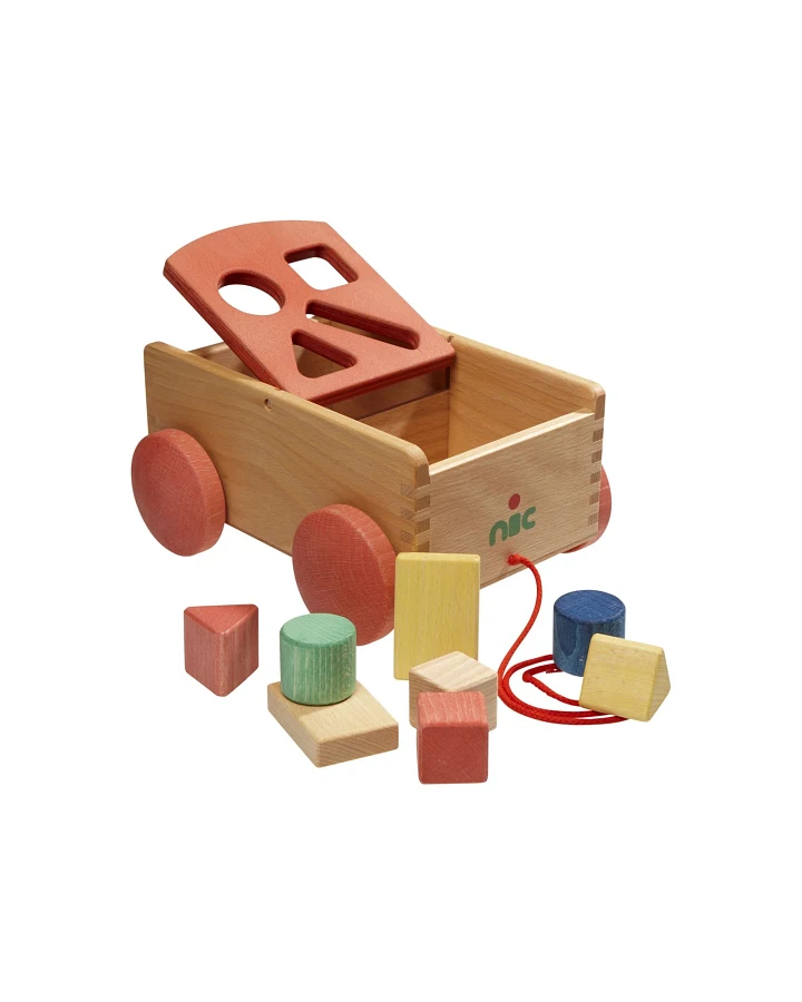Formenwagen Bio Sortierbox Nachziehwagen rot 24 x 17 x 12 cm