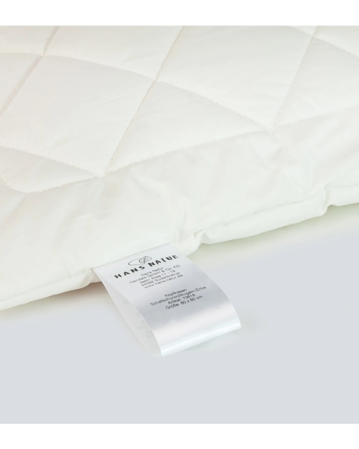 Kopfkissen Schurwolle mit Zirbe 80 x 80 cm, 900 g – Ansicht 2