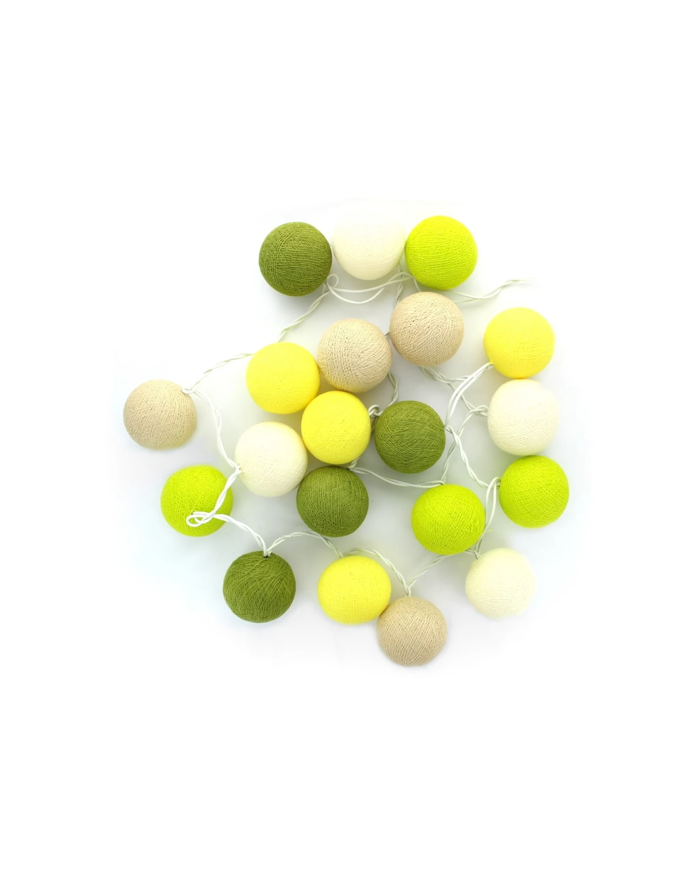 Kugel-Lichterkette 20 handgefertigte Kugeln, lemongreen – Ansicht 2