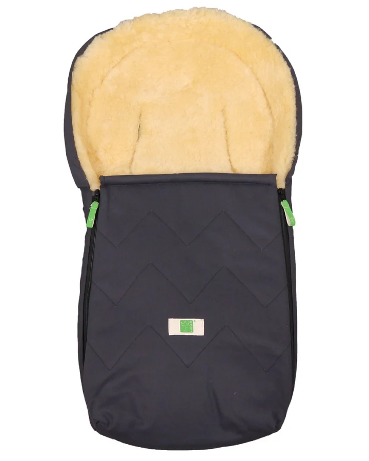 Kaiser Naturfellprodukte Fußsack Babyschale Lammfell "EMMA", medizinisch gegerbt anthrazit Länge 80 cm, Breite 40 cm, (0-12 Monate)