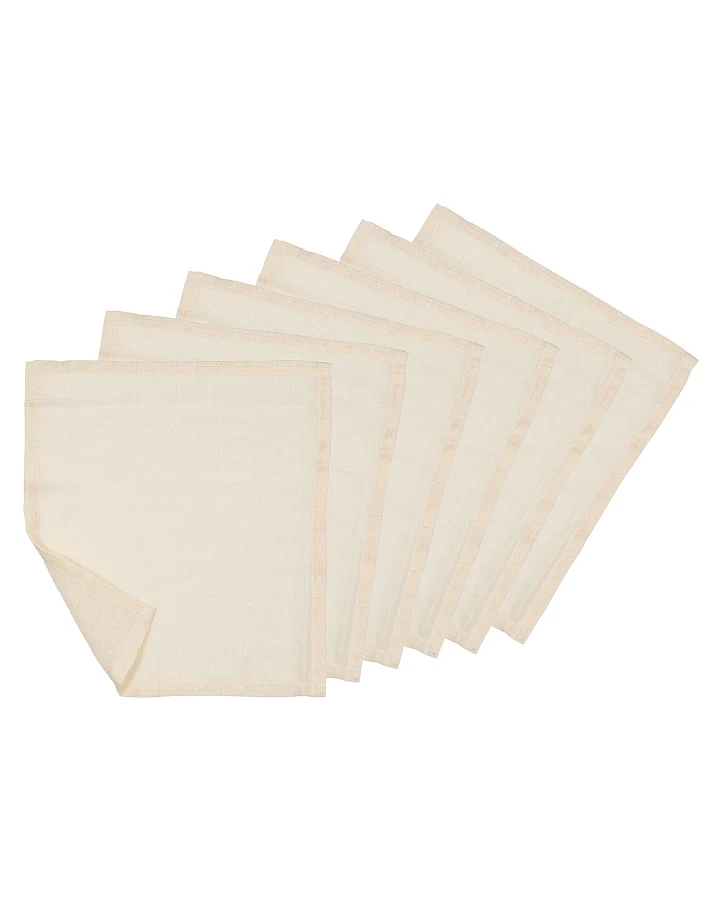 Baby Waschlappen Mullwaschlappen Bio-Baumwolle 6er-Pack 27 x 30 cm