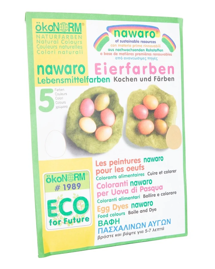 ökoNORM Natur Eierfarben 5 Farben (rot, gelb, grün, orange, pink)