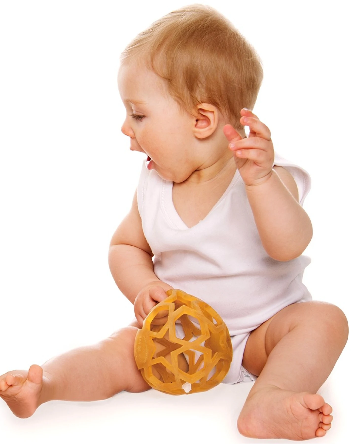 Star Baby Ball Greifling Naturkautschuk 12 cm Durchmesser – Ansicht 2
