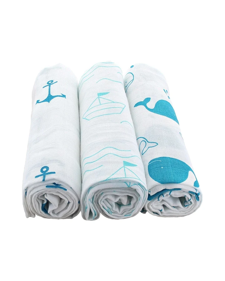 Spucktücher Bio-Baumwolle 3er-Set Blue Maße 75 x 75 cm