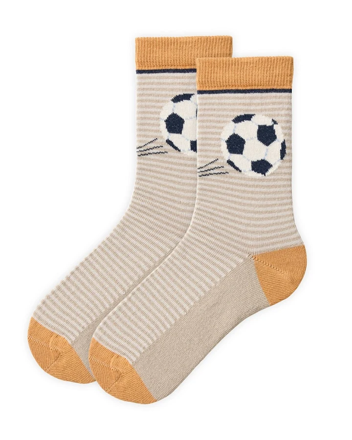People Wear Organic Socken sand geringelt Gr. 31-33