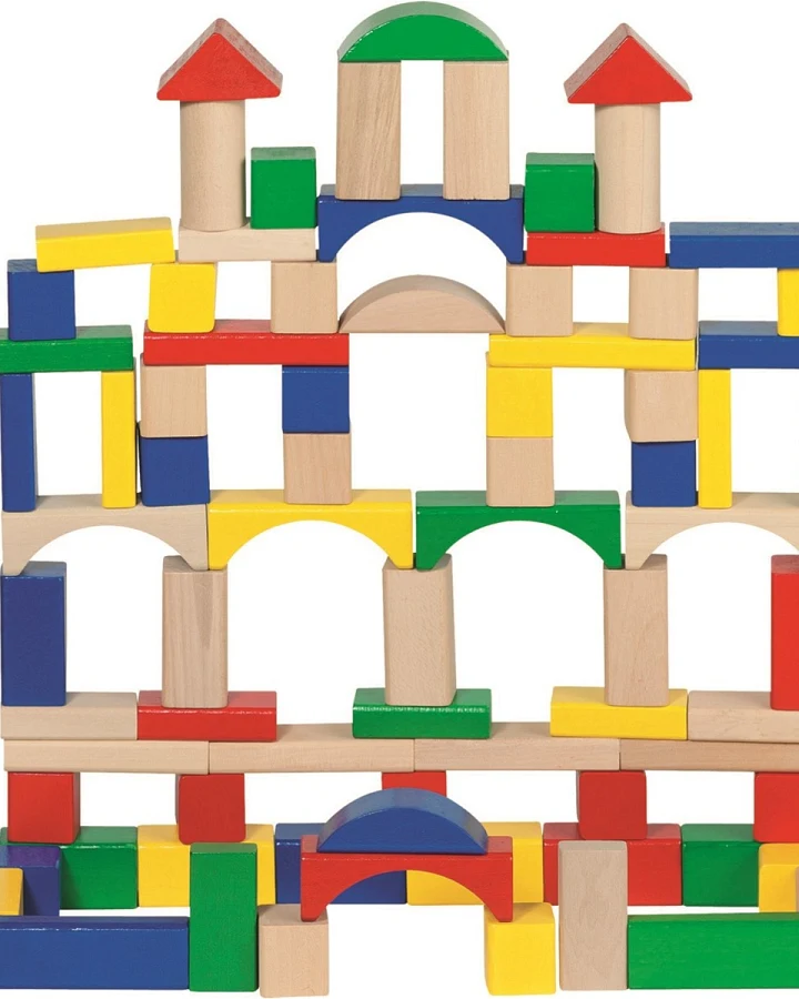goki Holzbausteine bunt 100-teilig 1,4 kg