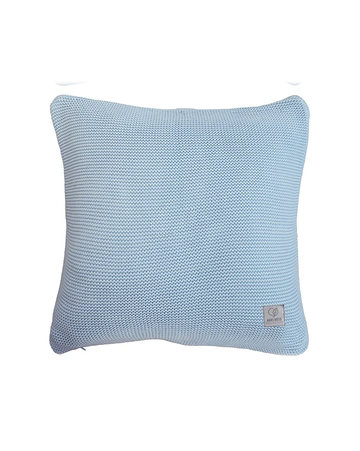 Kissenbezug 40x40 cm Bio-Baumwolle, bleu Mit Reißverschluss