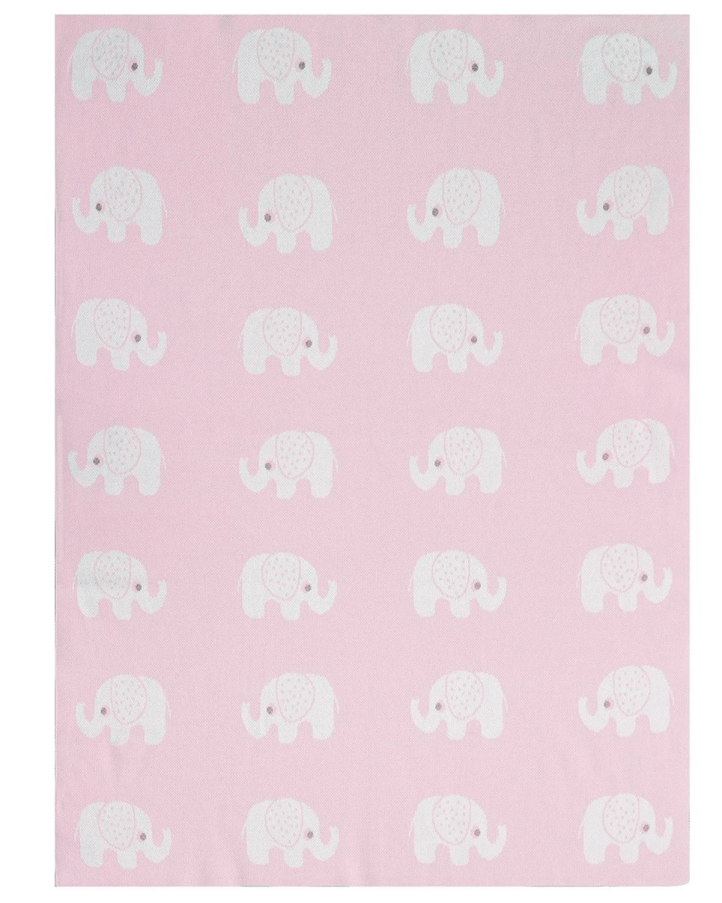 Babydecke Bio-Baumwolle, Elefanten rose Maße 80 x 100cm – Ansicht 2