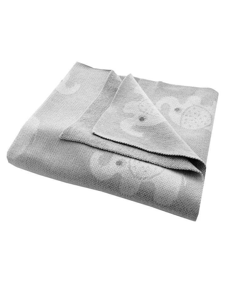 Babydecke Bio-Baumwolle, Elefanten grey Maße 80 x 100cm