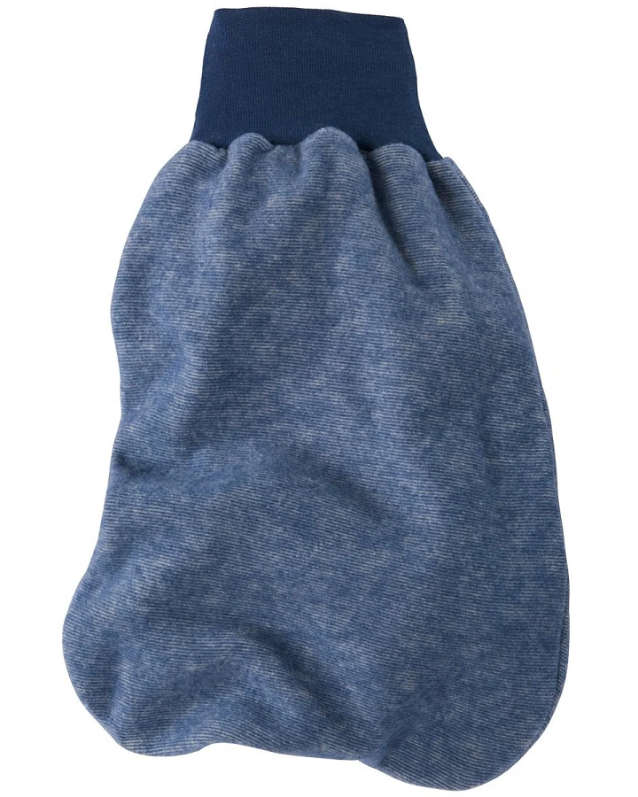 Cosilana Strampelsack Wolle-Baumwolle Fleece marine Länge 50 cm