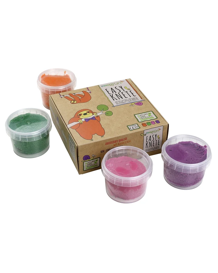 Easy Soft Knete 4er Set orange, grün, pink, violett 4 x 120 g