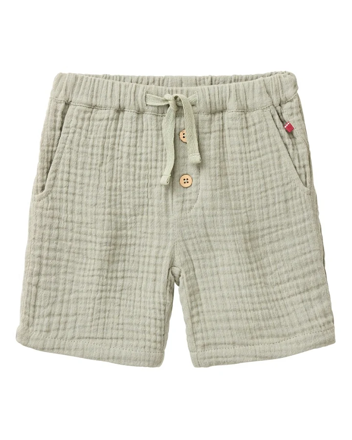 Produktseite: People Wear Organic Musselin-Shorts khaki Gr. 62/68