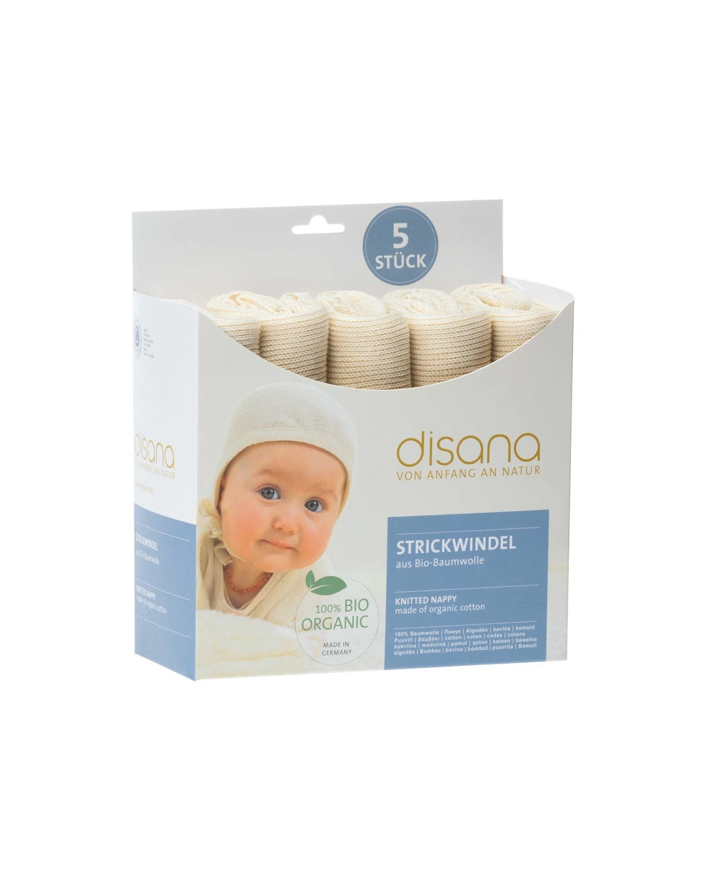Disana Strickwindel Bio Baumwolle 5er Set Bio-Baumwolle (kbA) – Ansicht 2