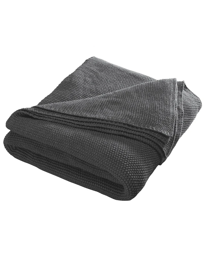 Kuscheldecke für Erwachsene Bio-Baumwolle dark grey Maße 150 x 200 cm