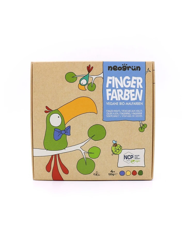 Fingerfarben 4er Set rot, gelb, grün, blau 4 x 120 g