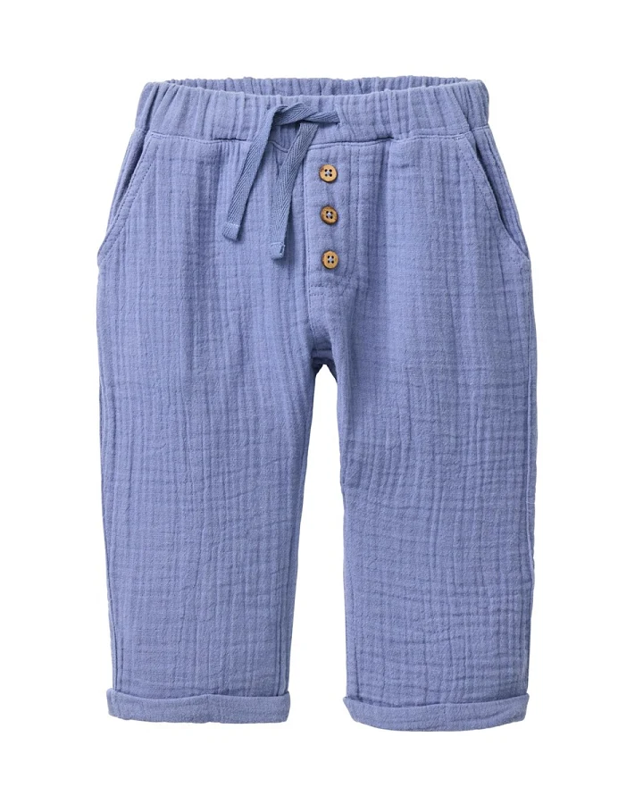 People Wear Organic Musselin-Hose atlantik Gr. 98