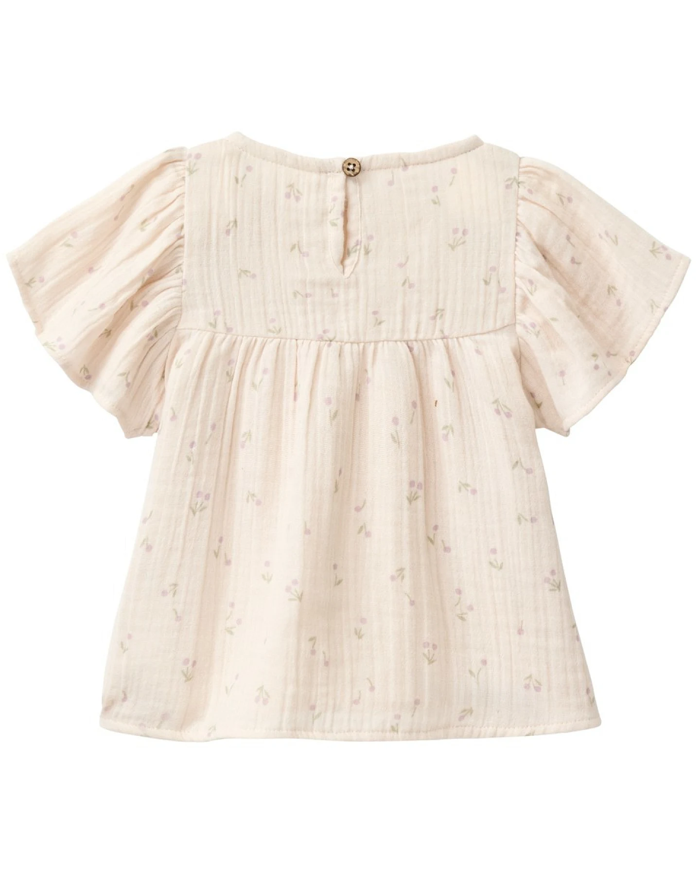 People Wear Organic Musselin-Bluse kleine Kirschen natur Gr. 74/80 – Ansicht 2