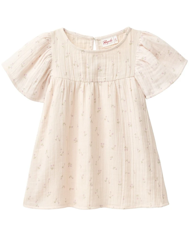 People Wear Organic Musselin-Bluse kleine Kirschen natur Gr. 110/116