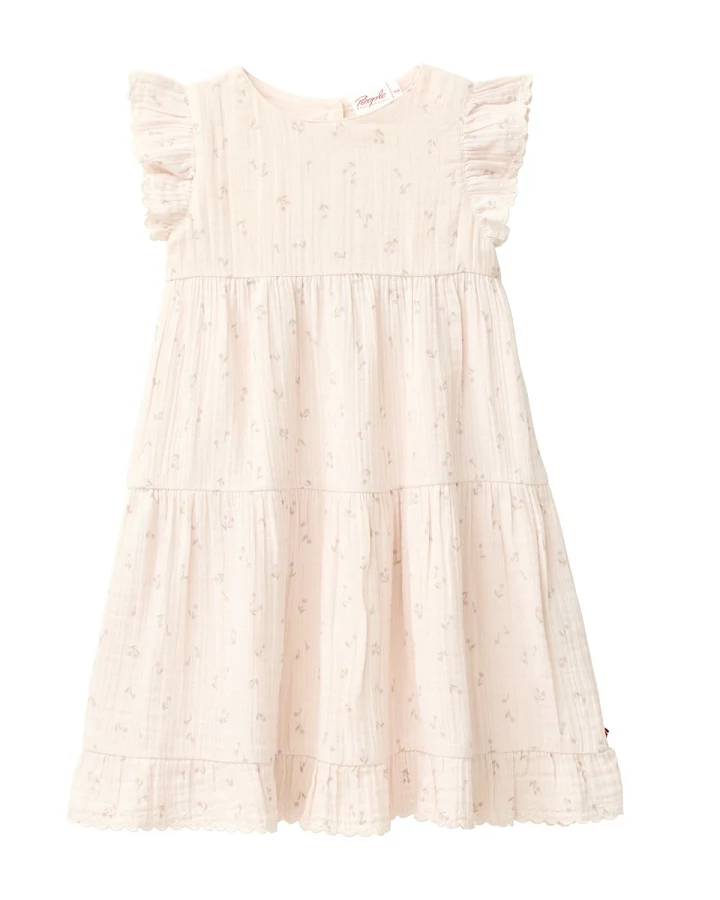 People Wear Organic Musselin-Kleid kleine Kirschen natur Gr. 116