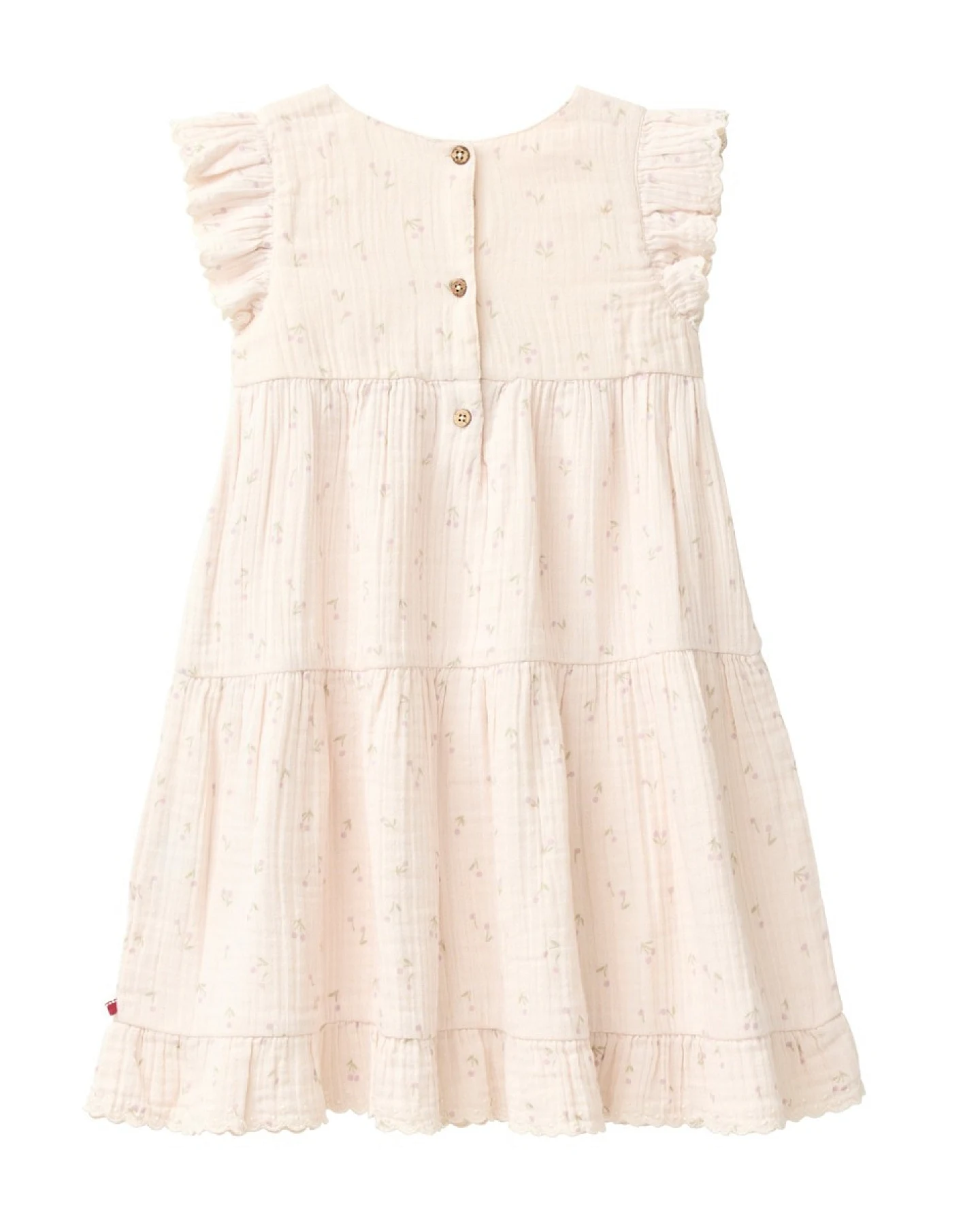People Wear Organic Musselin-Kleid kleine Kirschen natur Gr. 128 – Ansicht 2