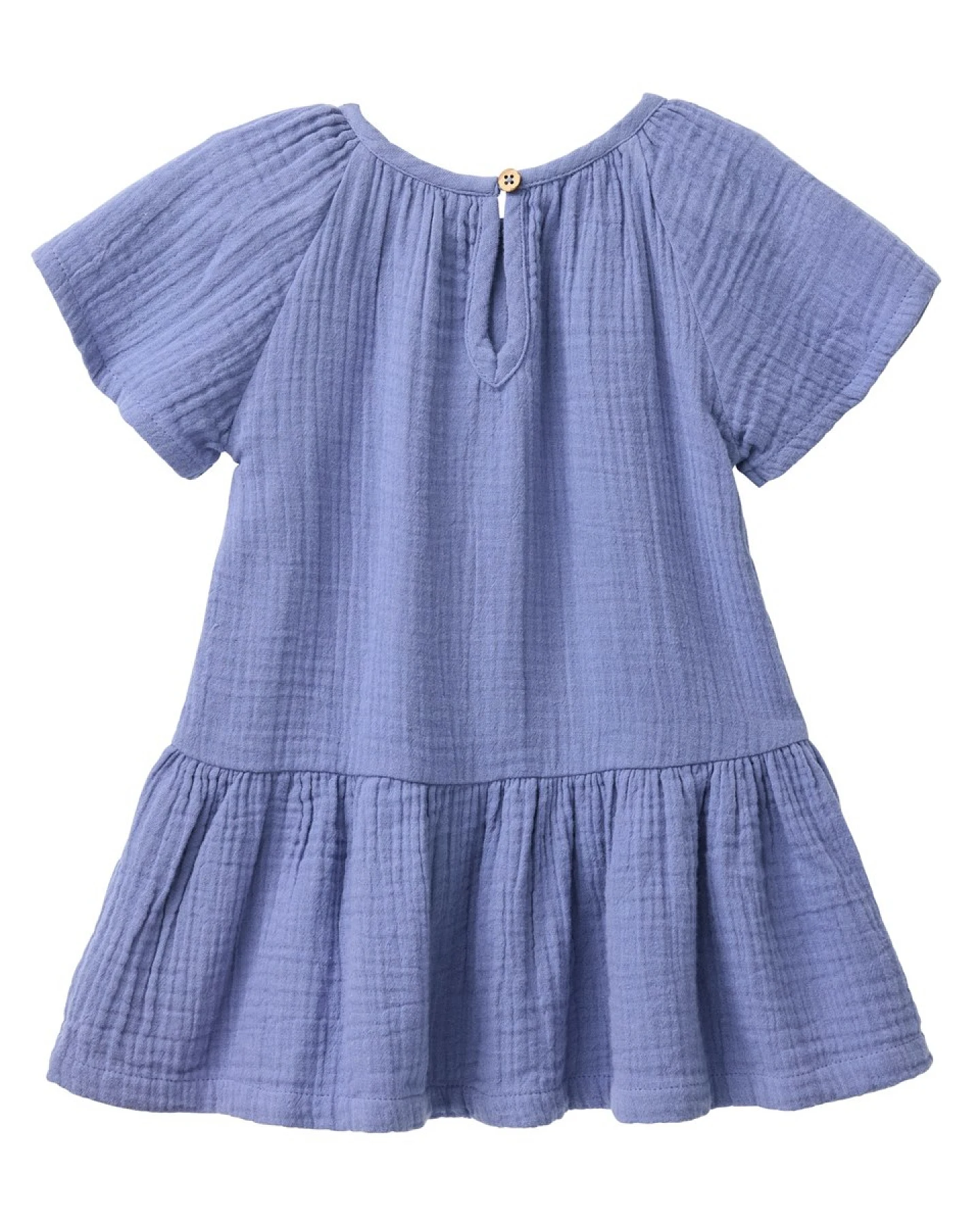 People Wear Organic Musselin-Kleid atlantik Gr. 74/80 – Ansicht 2