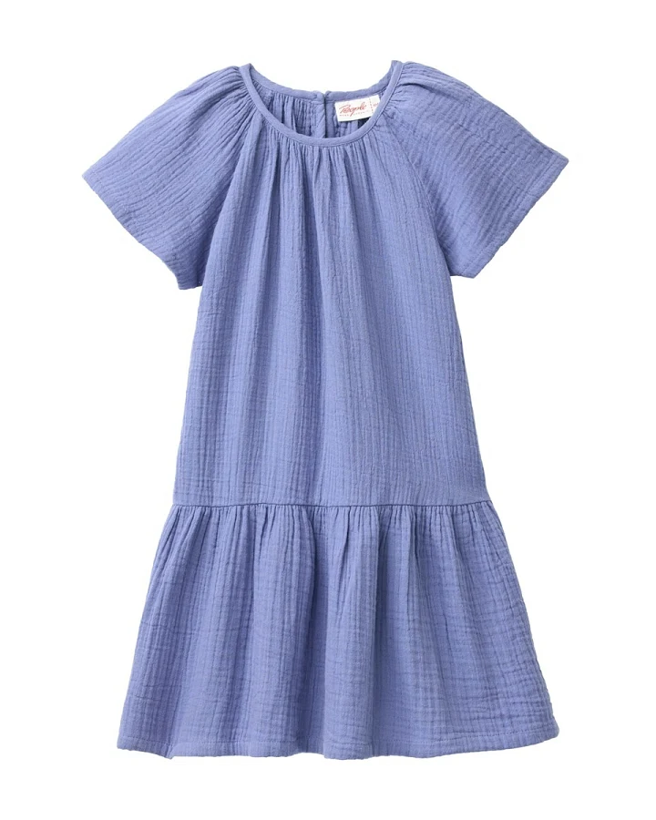 People Wear Organic Musselin-Kleid atlantik Gr. 116