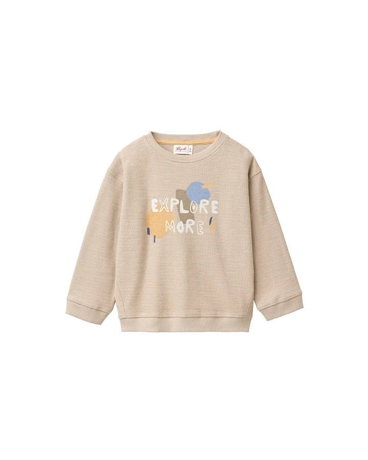 People Wear Organic Sweat-Pullover dunkelsand Gr. 98/104