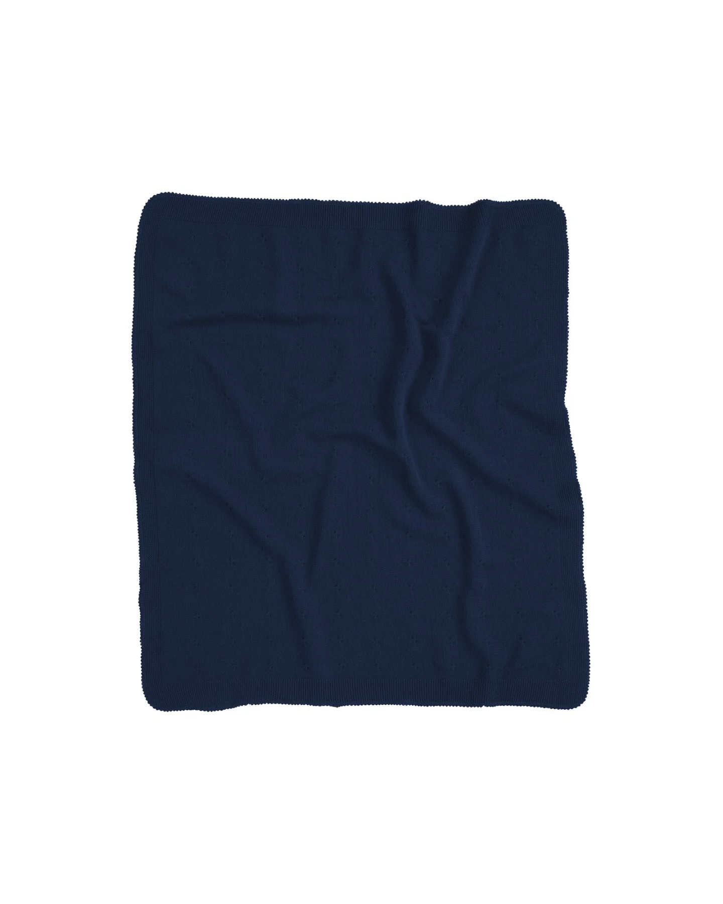 Babydecke Bio-Merinowolle Twist marine ca. 80x80 cm – Ansicht 2