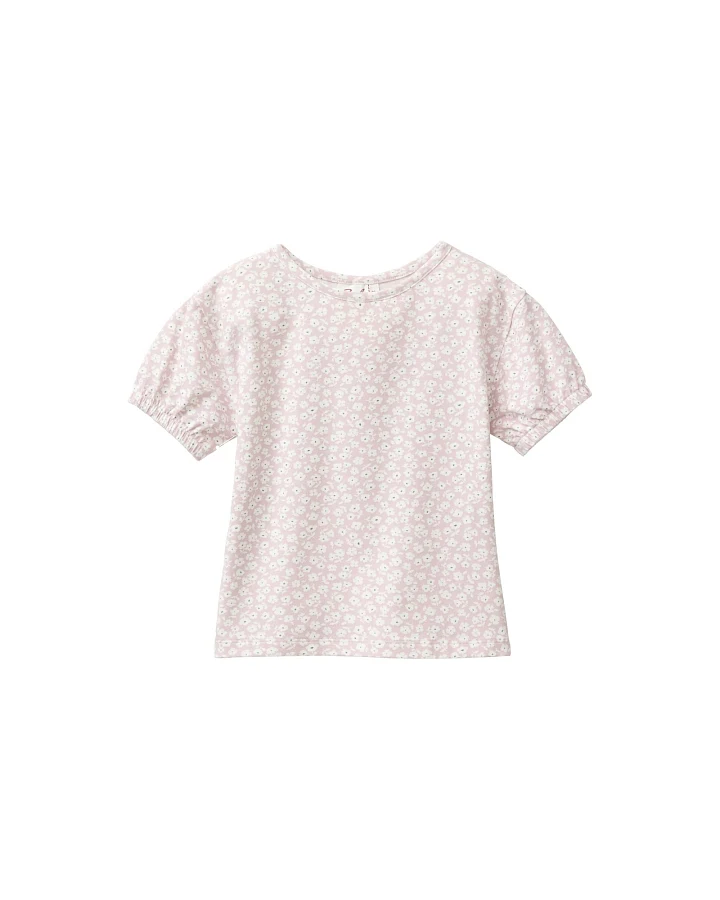 People Wear Organic Kurzarm-Shirt kleine Veilchen hellrosa Gr. 98/104
