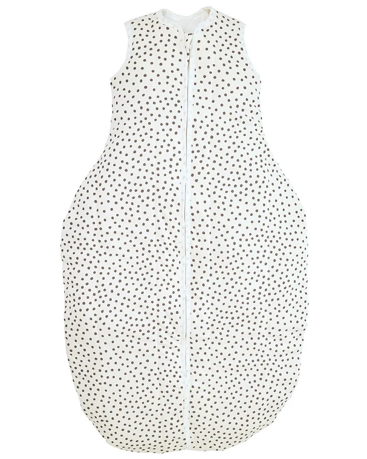 Winterschlafsack Baby Bio-Schurwolle Tupfen taupe Gr.1 (70cm)
