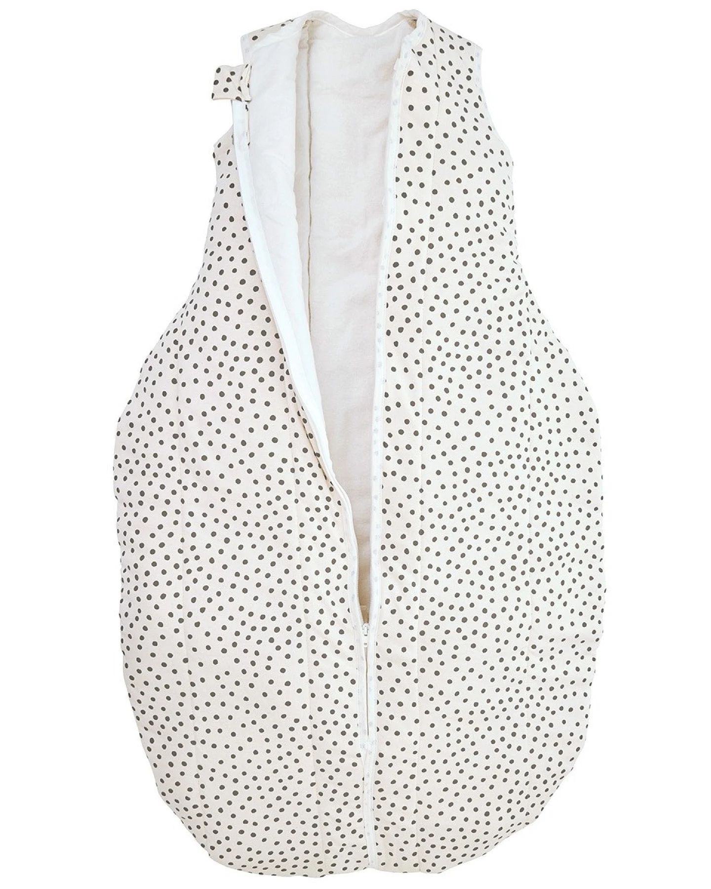 Winterschlafsack Baby Bio-Schurwolle Tupfen taupe Gr.1 (70cm) – Ansicht 2