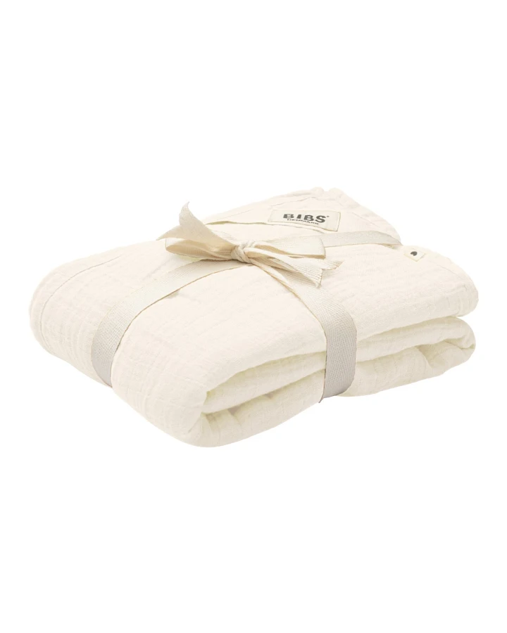 BIBS Pucktuch Bio-Baumwolle Musselin Ivory Maße 120 x 120 cm